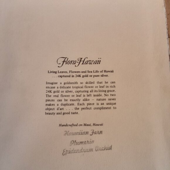 Flora-Hawaii Living Leaves 24K Gold Pure Silver Handcrafted Framed Leaves &... - Picture 4 of 6